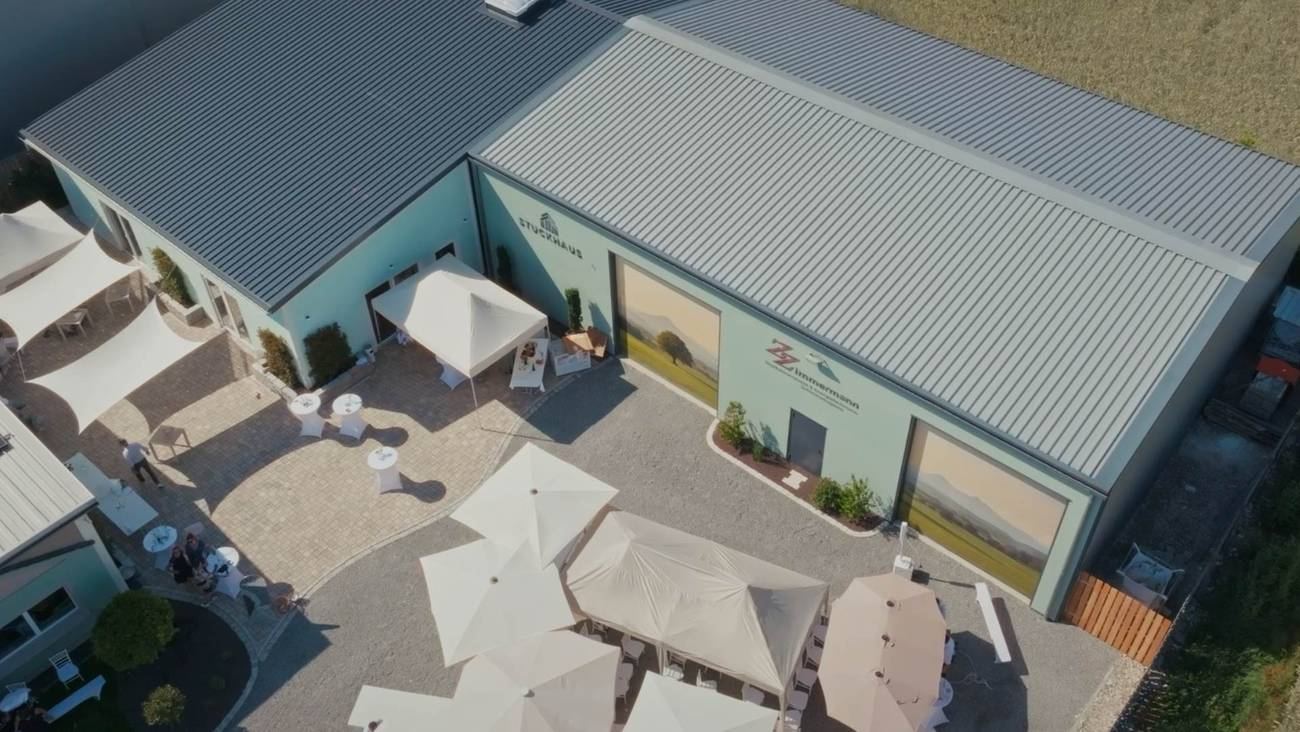 Das Stuckhaus in Engen-Welschingen von oben